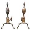 Image 1 : Pair of Double Lemon Drop Andirons