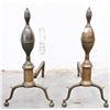 Image 8 : Pair of Double Lemon Drop Andirons
