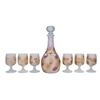 Image 1 : Vintage Decanter w (6) Glasses