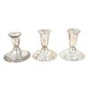 Image 1 : (3) Weighted Sterling Candlesticks