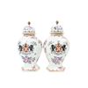 Image 1 : French Porcelain Floral Urns w Crest