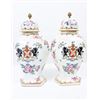 Image 2 : French Porcelain Floral Urns w Crest