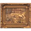 Image 1 : Antique Oil of Two Sheep Grazing, O/B