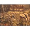 Image 2 : Antique Oil of Two Sheep Grazing, O/B