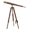 Image 1 : 20th C Brass & Wood Telescope on Stand