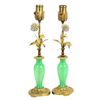 Pair of Steuben Green Jade Boudoir Lamps