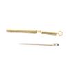 Image 1 : 14K Gold and Diamond Tooth Pick and Case 4.9 dwt.