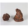 Image 2 : (2) Japanese Small Wood Carvings
