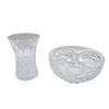 Image 1 : (2) Cut Crystal Vase & Bowl