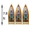 Image 1 : (3) Early Palace-Size Gothic Stained Glass Panels