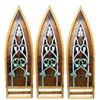 Image 2 : (3) Early Palace-Size Gothic Stained Glass Panels