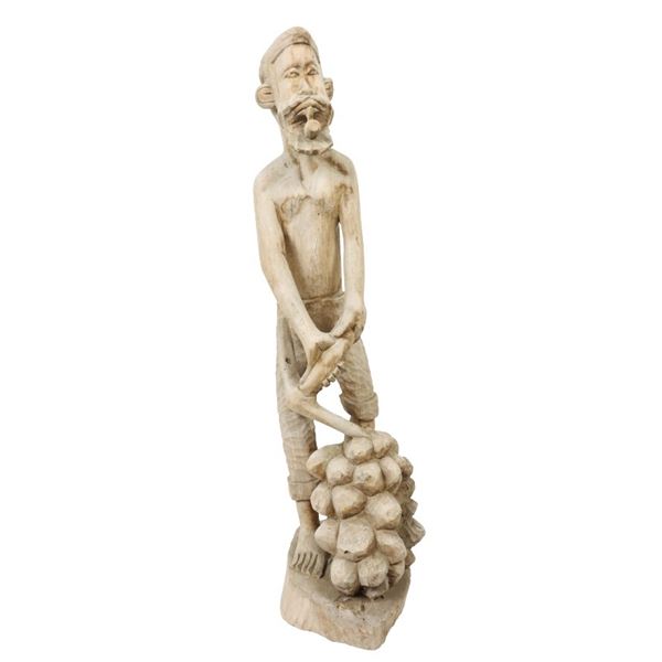 Large Haitian Carved Timber Sculpture of a Man