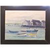 Image 1 : "Nantucket Wharf", Oil on Board
