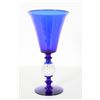 Image 1 : Pairpoint Pedestaled Blue Glass Vase w. Flared Rim