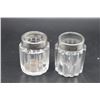 Image 2 : Pair English Hallmarked Sterling Silver Inkwells