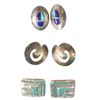 (3) Pairs Mexican Silver Earrings
