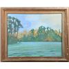 Image 1 : Important Southern Bayou Scene, Oil on Board