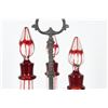 Image 3 : Bohemian Cranberry Etched Decanter Set