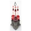 Image 7 : Bohemian Cranberry Etched Decanter Set