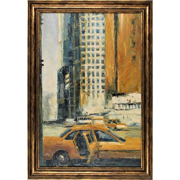 Signed Vintage New York City Street Scene