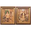 Image 1 : Pair of Signed Rudelbach Folk Art Paintings