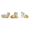 Image 1 : Group of Three Vintage Italian Ceramic Leopards
