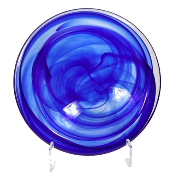 Kosta Boda Cobalt Blue Swirl Bowl
