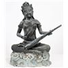 Image 8 : Asian Bronze Female Musician Sculpture