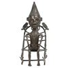 Image 1 : Bronze Tribal Chief Figure Seated in Bronze Chair