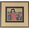 Image 1 : Modernist Figural Mixed Media, Signed
