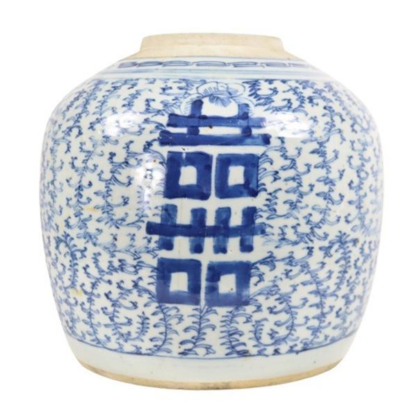 Antique Chinese Porcelain Blue & White Ginger Jar