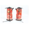 Image 4 : Pair of Signed Chinese Porcelain Oil Lamps