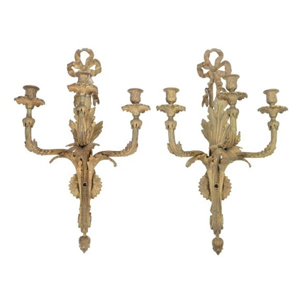 Pair of French Wall Candelabras