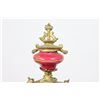 Image 2 : French Gilt Bronze Clock, Porcelain Plaque