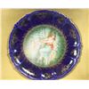 Image 2 : Bavarian Cobalt Blue Porcelain Plate, Framed