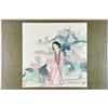Image 1 : Woodblock Print of a Maiden in Nature
