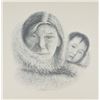 Image 2 : Portrait of Inuit Woman w Child, Signed Litho