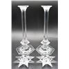 Image 1 : (2) Glass Candle Sticks & (2) Candle Holders