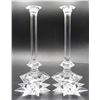 Image 3 : (2) Glass Candle Sticks & (2) Candle Holders