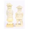 Image 8 : Chinese B & W Tray, (2) Stone Figures