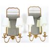 Image 2 : Pair of Two-Branch Mirror Sconces