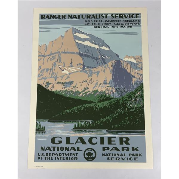 Glacier National Park Naturalist Poster