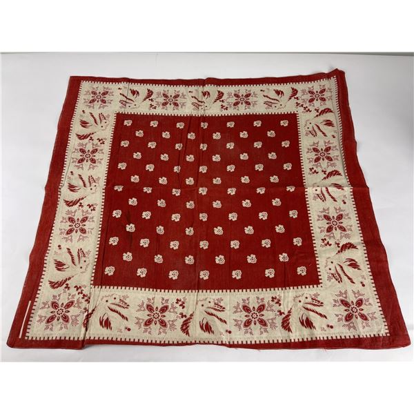 Antique 1870's Turkey Red Cowboy Bandana