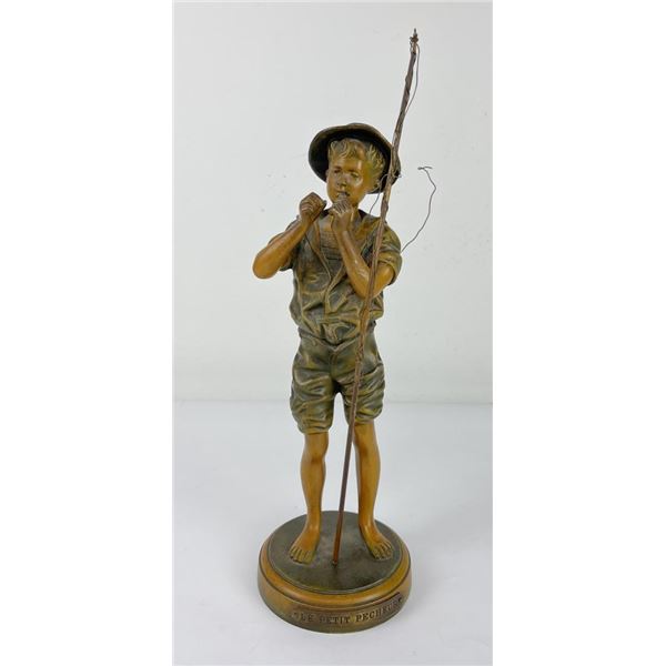 Adophe Jean Lavergne The Little Fisherman Bronze