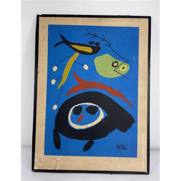 Joan Miro Serigraph Print Birds