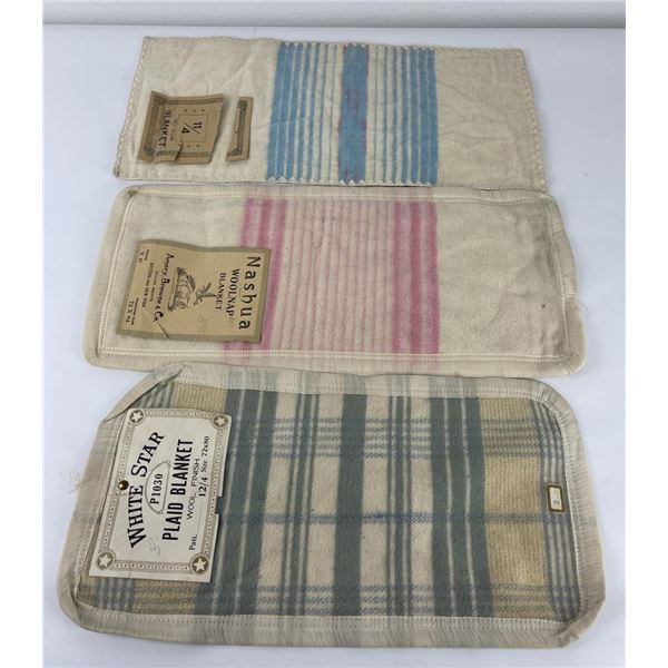 Antique Saleman Sample Wool Blanket Lot
