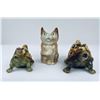 Image 9 : Antique Royal Bayreuth Turtle and Cat Creamers