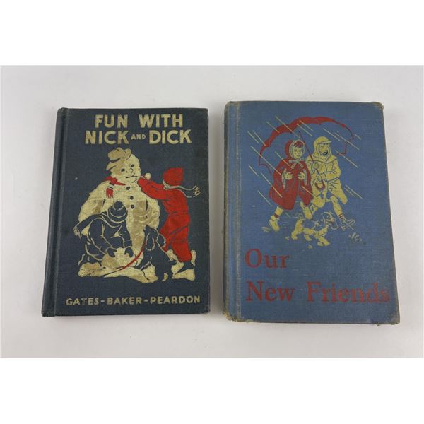 Pair of Antique Dick Nick and Jane Reader Books