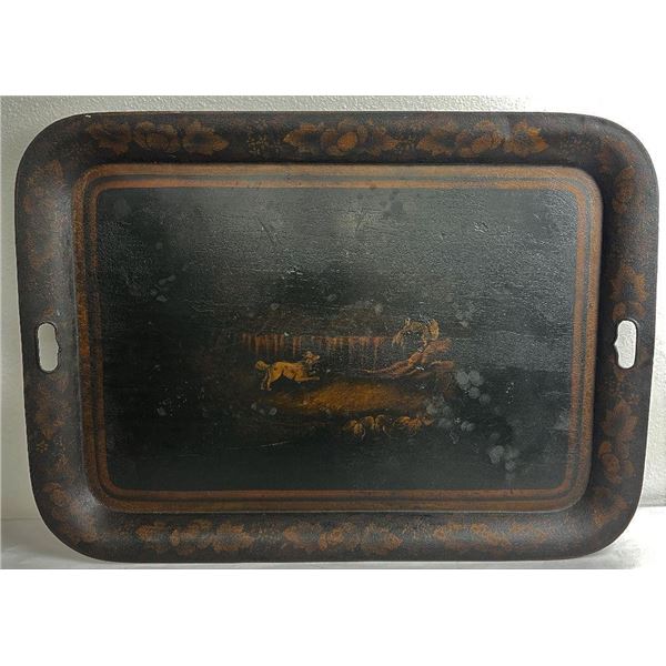 American Abolition 1860's Tole Painted Tray