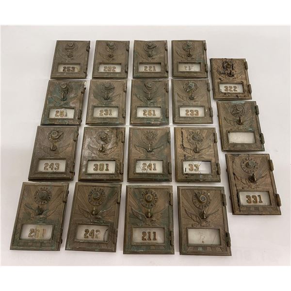 19 Antique Bronze Montana Post Office Box Doors